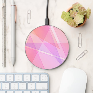 Pink Geometric Wireless Charger