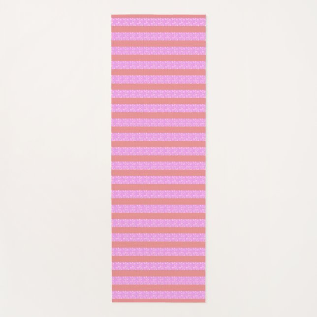 Pink Geometric Yoga Mat (Front)