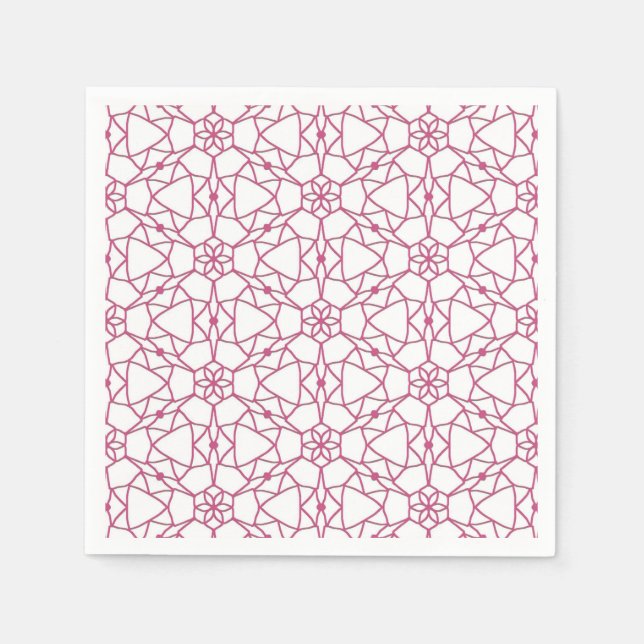 Pink Geometry  Napkins (Front)