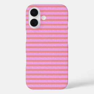 Pink Geostripes Geometric Stripes iPhone 16 Case