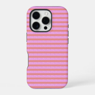 Pink Geostripes Geometric Stripes iPhone 16 Pro Case