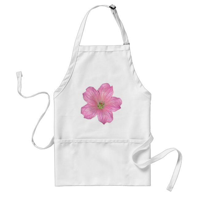 Pink Geranium Adult Apron (Front)