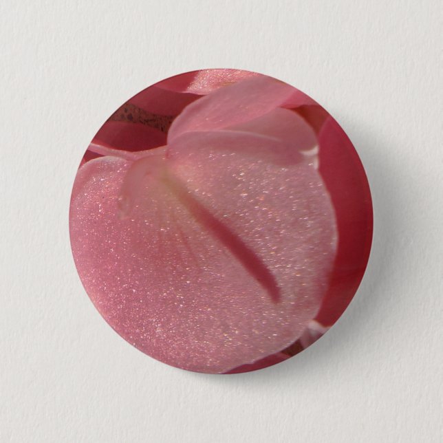 Pink geranium: almost solid Light pink Pinback Button (Front)
