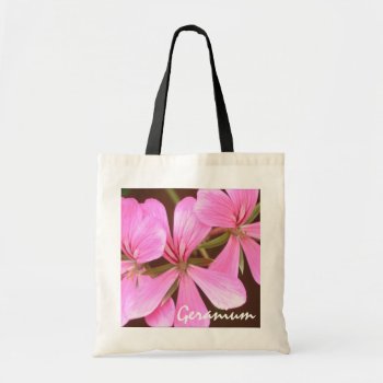 Pink Geranium Budget Bag by ggbythebay at Zazzle