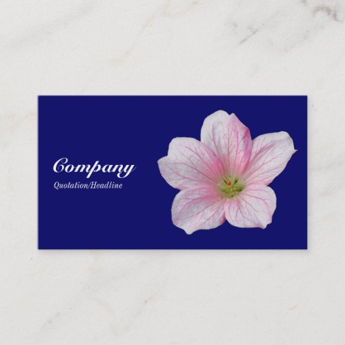 Pink Geranium _ Deep Navy Business Card
