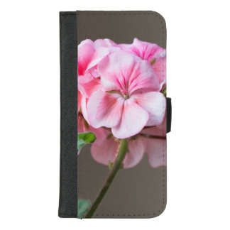Pink geranium flower iPhone 8/7 plus wallet case