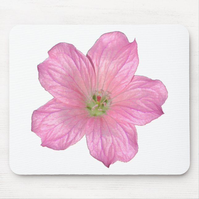 Pink Geranium Mouse Pad (Front)
