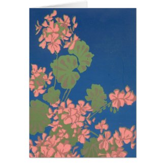 Pink Geranium Notecard