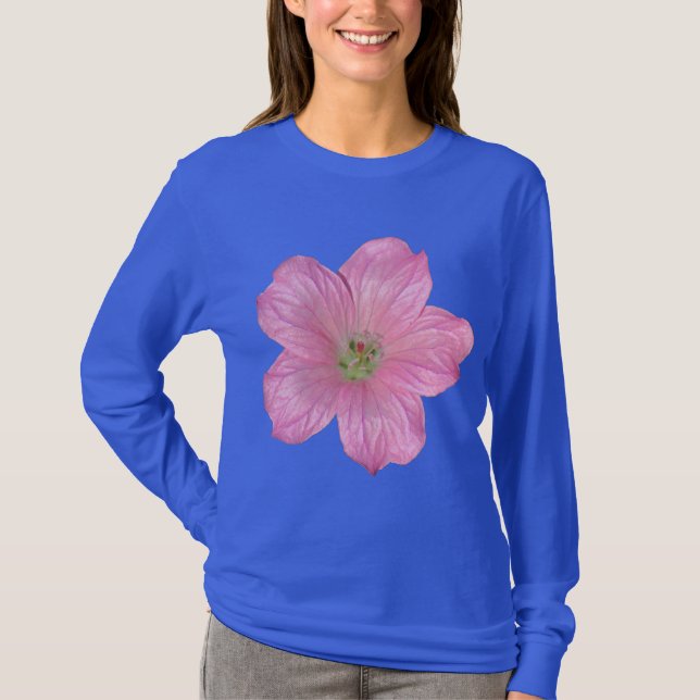 Pink Geranium T-Shirt (Front)