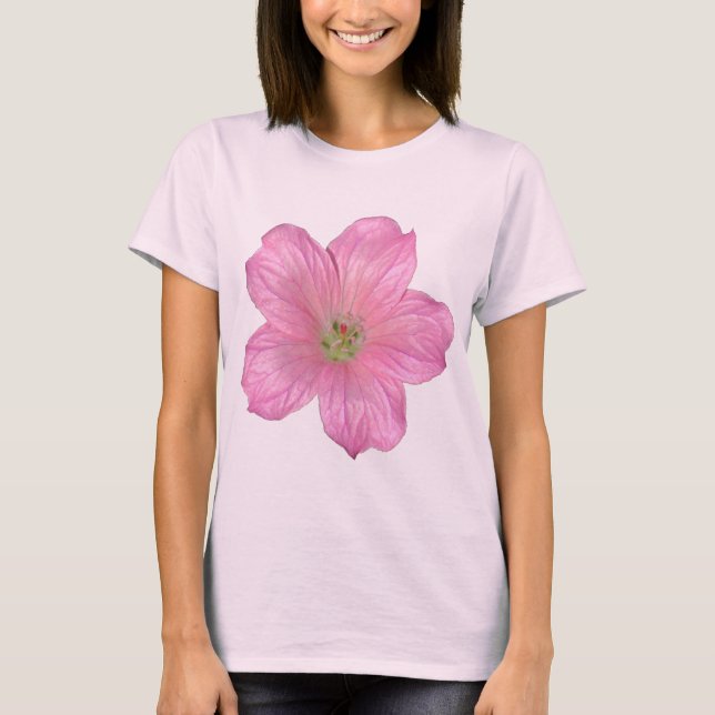 Pink Geranium T-Shirt (Front)
