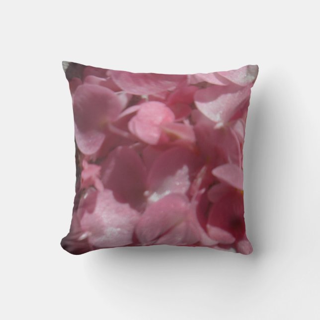 pink geraniums : almost solid light Pink pillow (Front)