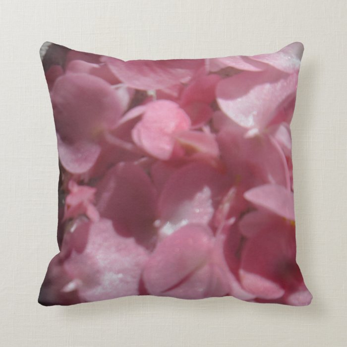 pink geraniums  almost solid light Pink pillow