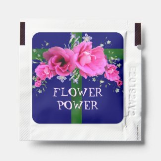 Pink Geraniums Flower Power Hand Sanitizer Packet