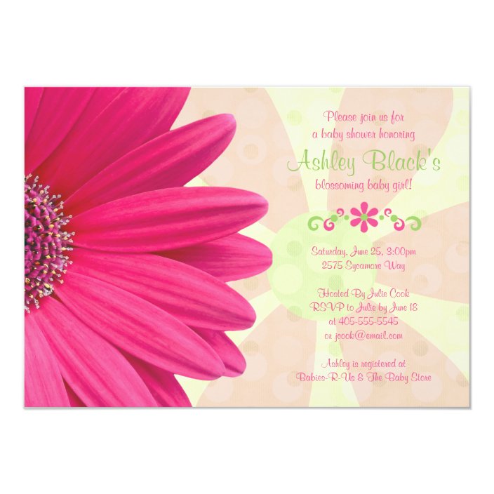 daisy baby shower invitations