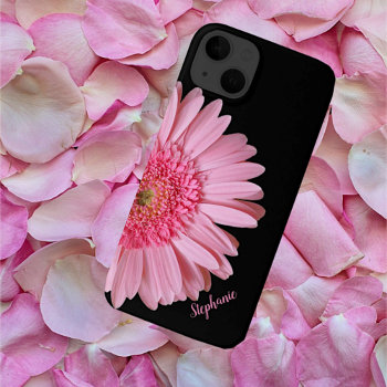 Pink Gerber Daisy Bloom Iphone 13 Case by DizzyDebbie at Zazzle
