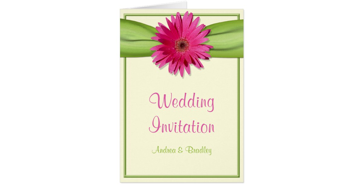 Gerber Daisy Wedding Invitations 8