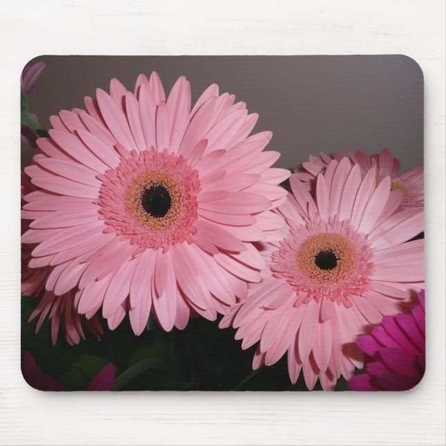 Pink Gerber Daisy Mouse Pad (Front)