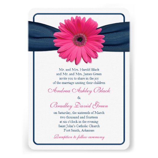 Gerber Daisy Wedding Invitations 7