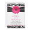 Pink Gerber Daisy Zebra Print Bridal Shower