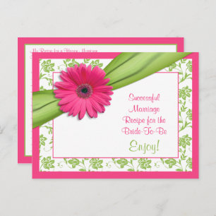 Pink Gerber Recipe Card for a Successful Marriage