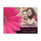Pink Gerbera Black Photo Save the Date Card