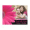 Pink Gerbera Black Photo Save the Date Card