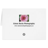 Pink Gerbera Card (Back Horizontal)
