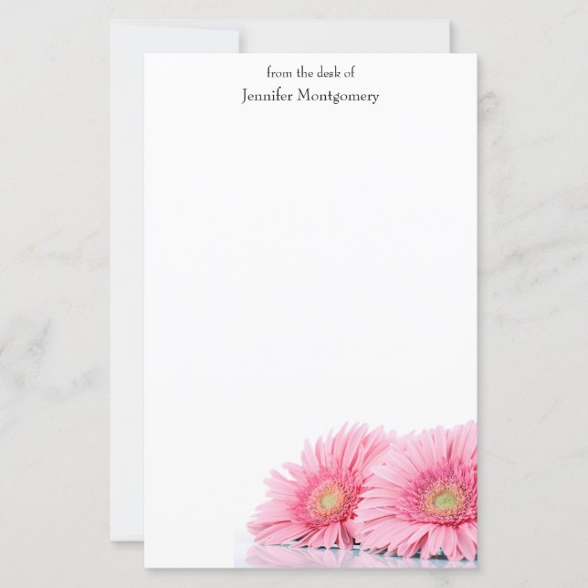 Pink Gerbera Daisies Elegant Photography (Front)