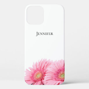 Pink Gerbera Daisies Elegant Photography iPhone 12 Case