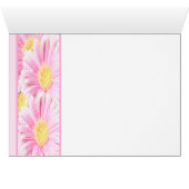 Pink Gerbera Daisies on White Table Card (Inside Horizontal (Bottom))