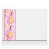 Pink Gerbera Daisies on White Table Card (Inside Horizontal (Top))
