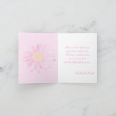 Pink Gerbera Daisies on White Thank You Note Card (Inside)