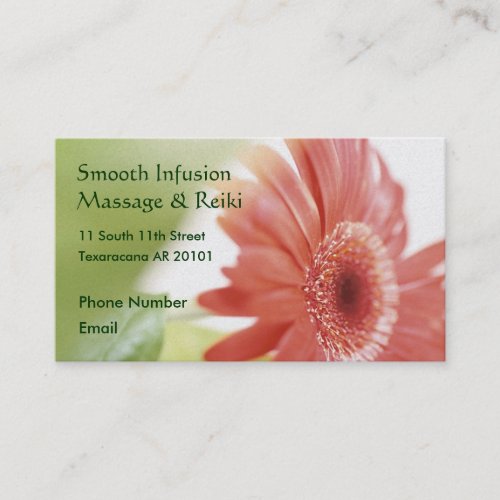 Pink Gerbera Daisy Business Card