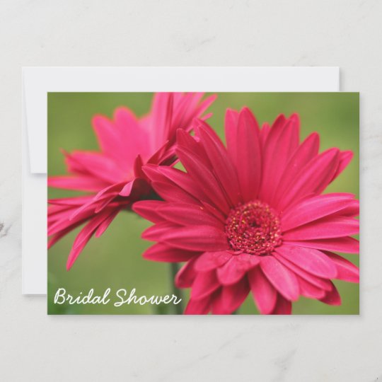 Pink Gerbera Daisy Bridal Shower Invitation