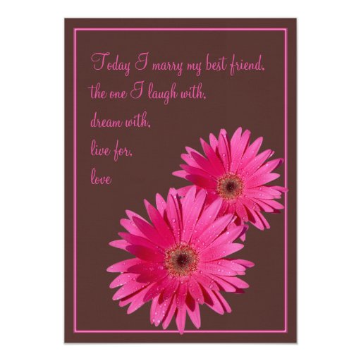 Gerbera Daisy Wedding Invitations 8