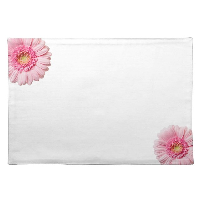 Pink Gerbera Daisy Cloth Placemat (Front)