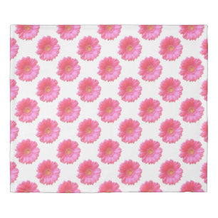 Pink gerbera daisy duvet cover