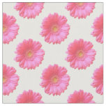 Pink gerbera daisy fabric