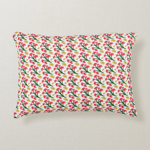 Pink Gerbera Daisy Floral Bouquet pattern  Accent Pillow