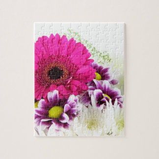 Pink Gerbera Daisy Jigsaw Puzzle