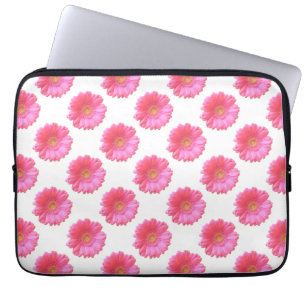 Pink gerbera daisy laptop sleeve