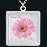 Pink Gerbera daisy Necklace<br><div class="desc">Pink Gerbera daisy in a soft light.</div>