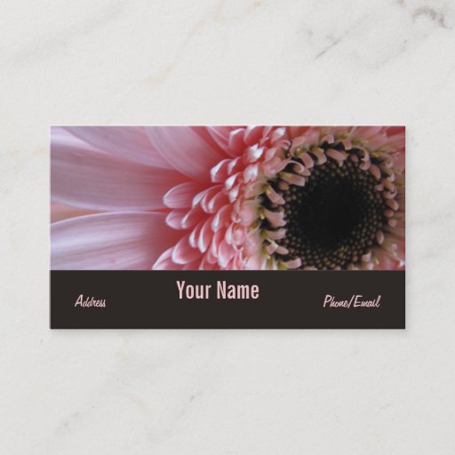 Customizable Pink Gerbera Daisy Personal Business Card