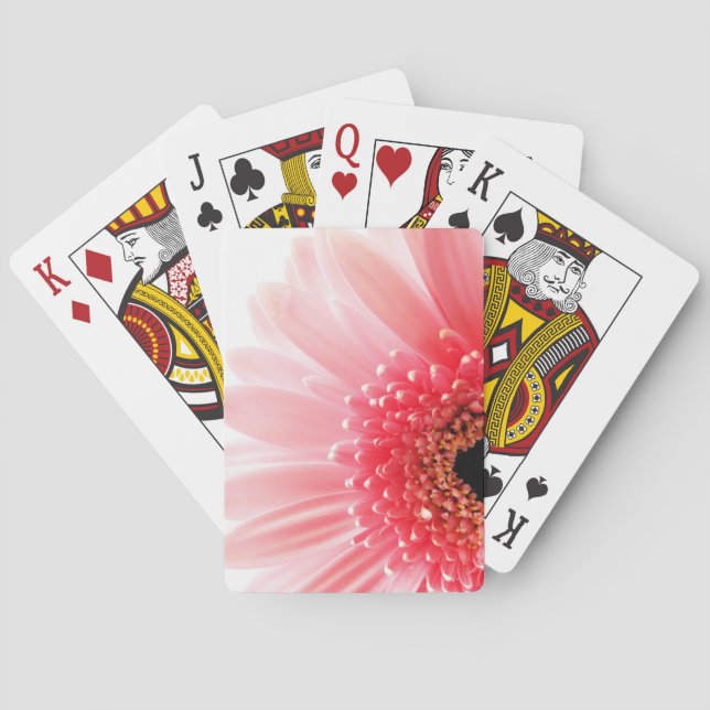 Pink Gerbera Daisy Poker Cards (Back)