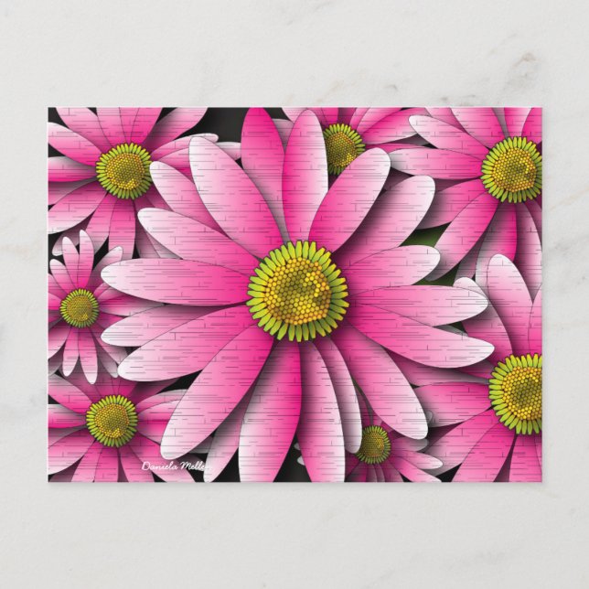 Pink Gerbera Daisy Postcard (Front)