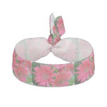 Pink Gerbera Daisy Ribbon Hair Tie
