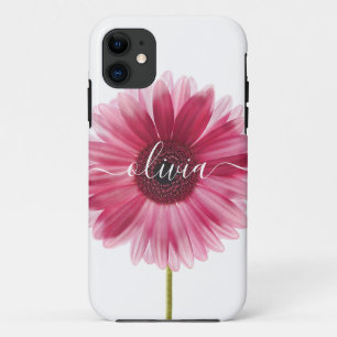 Pink Gerbera Daisy Tough iPhone 11 12 13 14 Cases