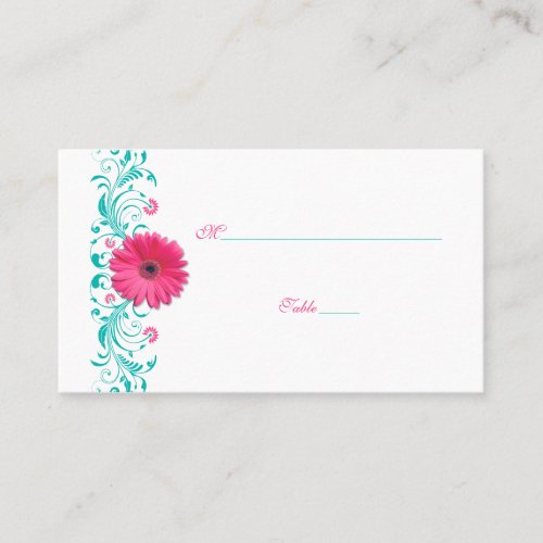 Pink Gerbera Daisy Special Occasion Place Card Business Card Template