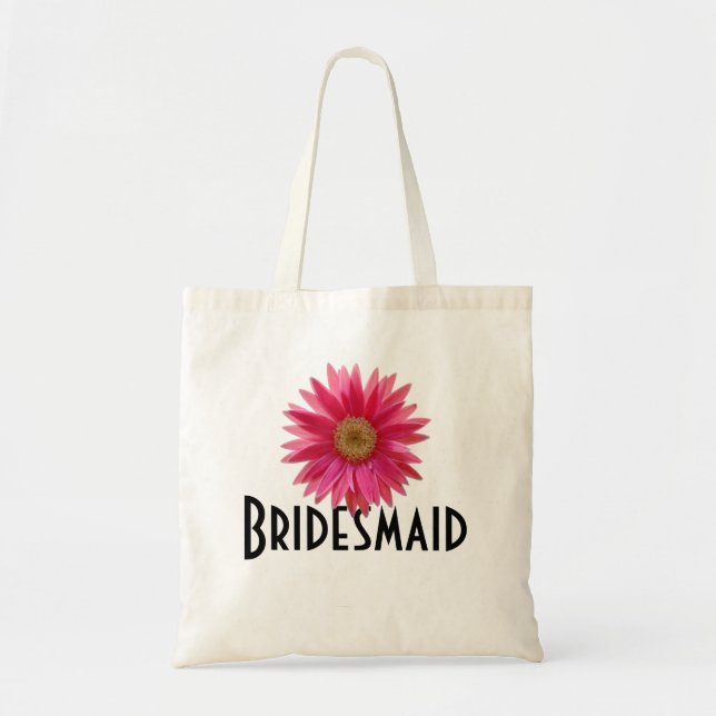 Pink Gerbera Daisy/ Wedding Tote Bag (Front)