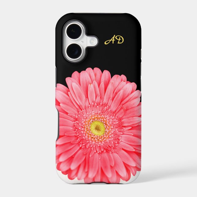 Pink Gerbera Flower Iphone Case (Back)